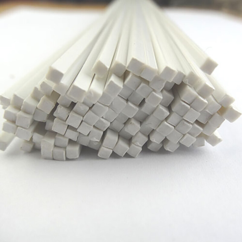 250mm Square Solid Rod Bar ABS Styrene Plastic DIY Modeller Building 9 Sizes