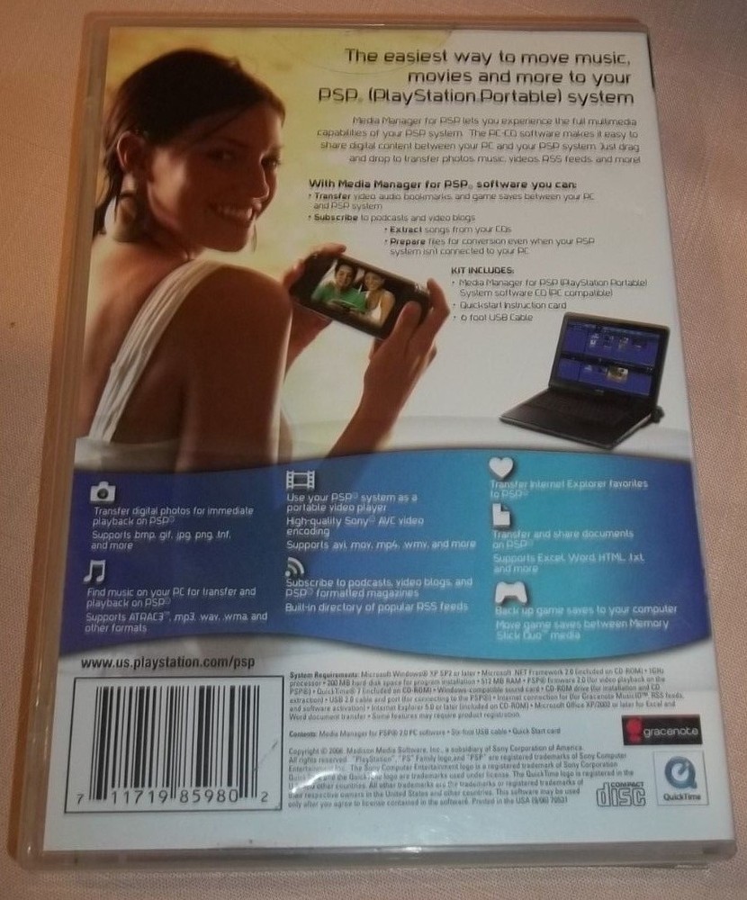 Sony PSP™ Media Manager