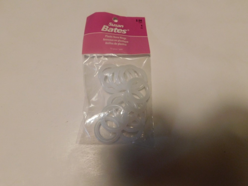 Susan Bates Plastic Done Rings 15pcs 1in