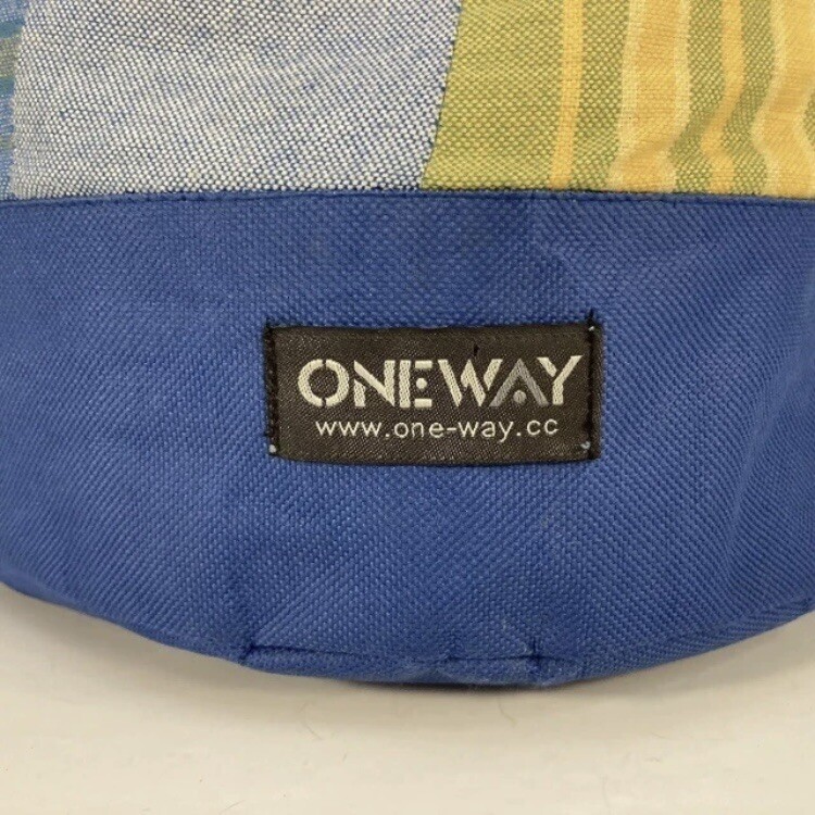 One-Way Kikoy Patchwork Drawstring Backpack Cinch Sack Waterproof Handmade