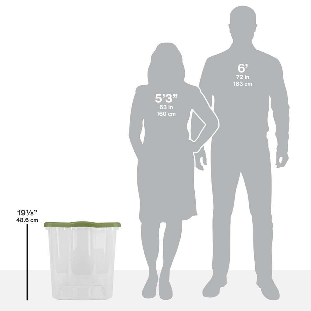 Sterilite EZ Carry 95 Quart Extra-Large Storage Bin, Clear Plastic Storage