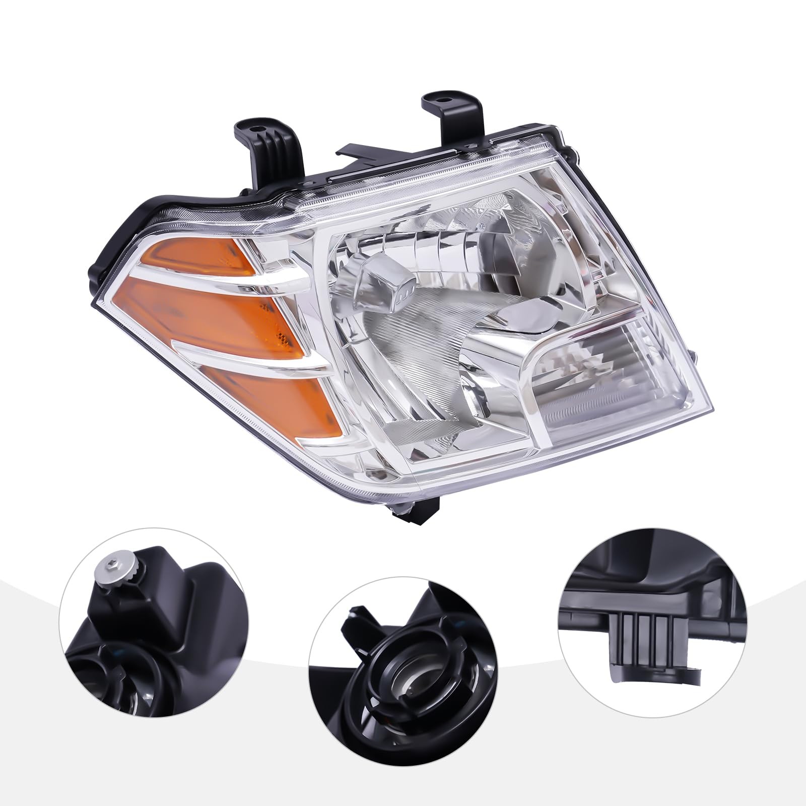 Headlight Assembly For Nissan Frontier Pickup Truck Halogen Headlights (RH)