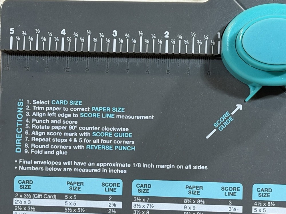 Envelope Punch Board used to create custom envelopes.