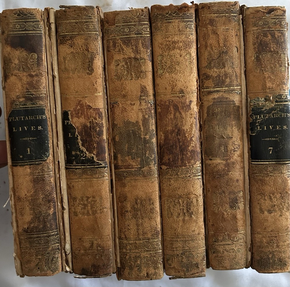1822 Plutarch's Lives: Volume I, II, IV, V, VII and VIII