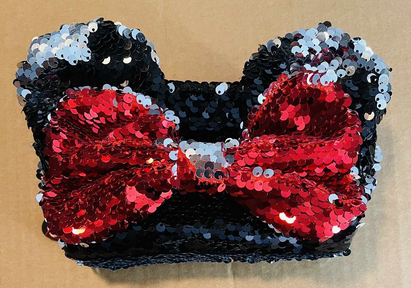 Disney Minnie Mouse Coin Purse, Cosmetic Bag, Pencil Case Reversible Sequin NWOT