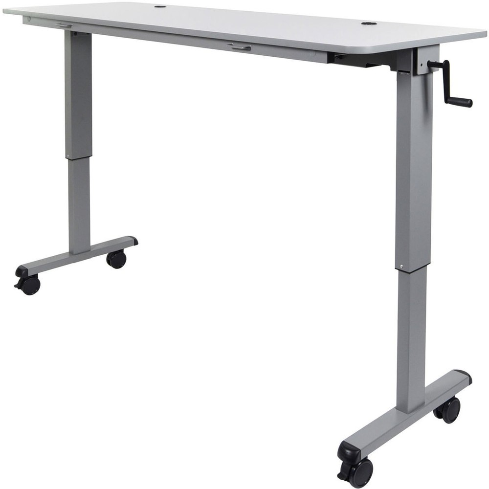 Luxor 72" Adjustable Flip-Top Training Table with Crank Handle
