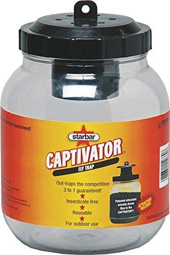 Starbar Captivator Fly Trap  2 Quart Container  Multiple Attractants - 12 Pack