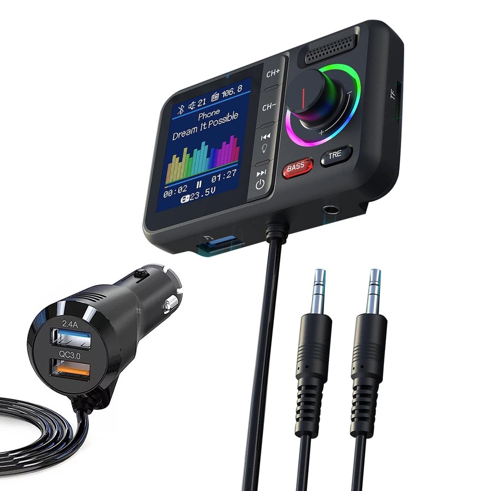 Bluetooth Car FM Transmitter MP3 Player Hands free Radio Adapter Kit USB Charger