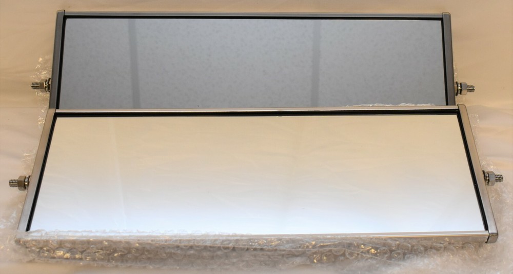 COMMERCIAL TRUCK 6"X16" RECTANGULAR CAB MIRROR - PAIR w/ MOUNTING STUD