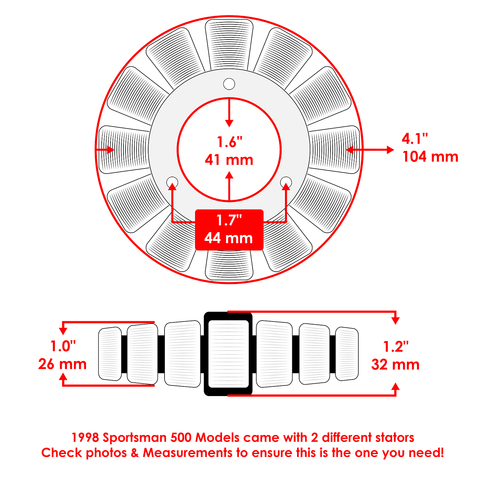 Stator & Regulator Rectifier for Polaris Sportsman 500 1996 1997 Atv 4-Stroke