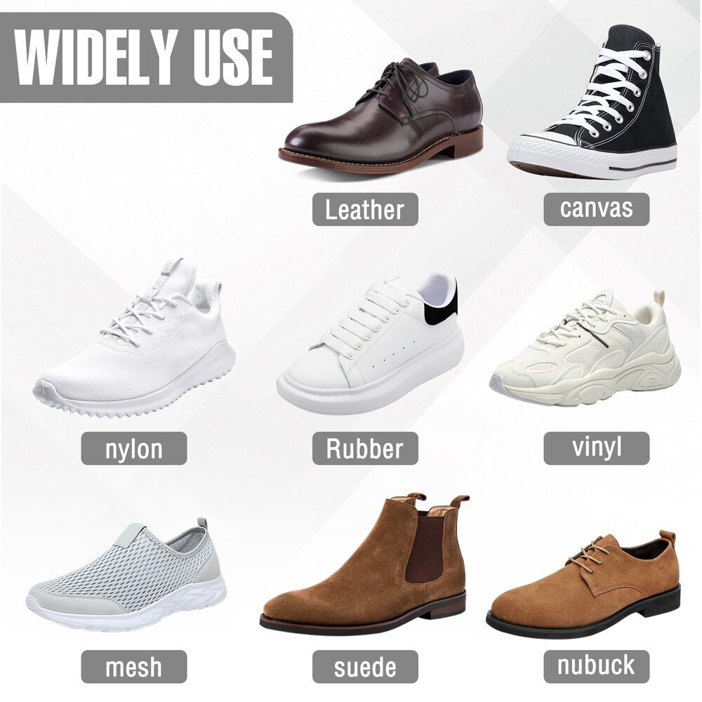 7PIECE Shoe Cleaning Kit w/2 Bottles Shoe Cleaner 2 Brushes Deodorizer Protector