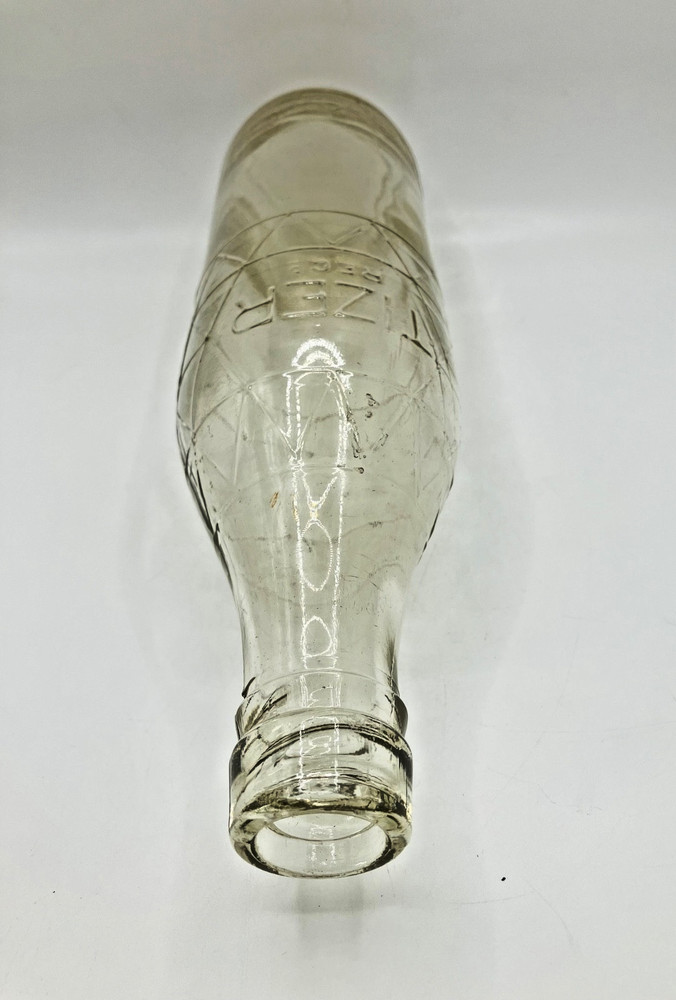 Antique Tizer Clear Bottle with Triangular Pattern in Excellent Condition - 1924