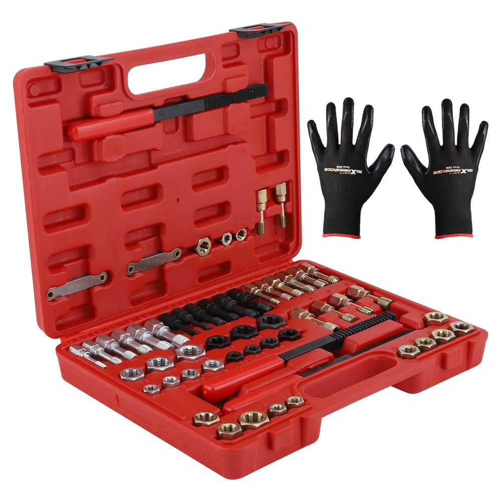 56Pcs Thread Restorer Kit Rethread Repair Tool Unc Unf & Metricthread Chaser Set