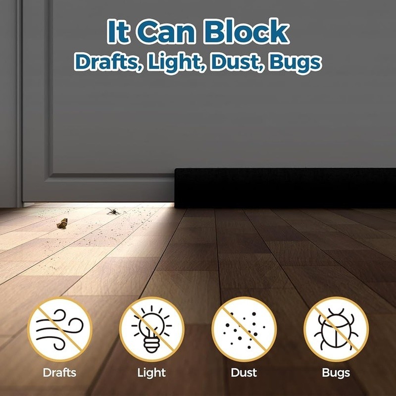 Adjustable Draft Stopper Triangular Door Guard Wind Dust Sound Blocker New