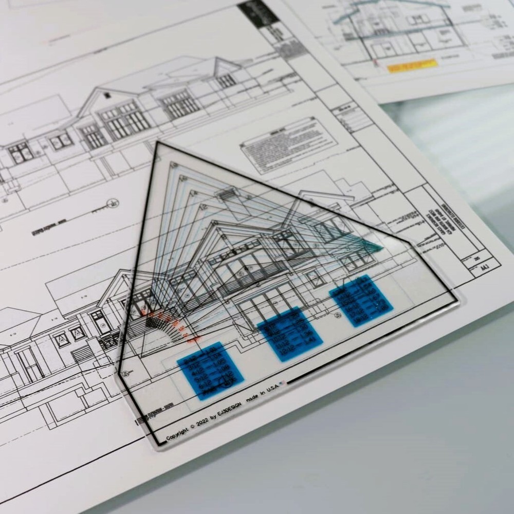 Roof Pitch Gauge for Computer Screen - Triangular Shape Acrylic