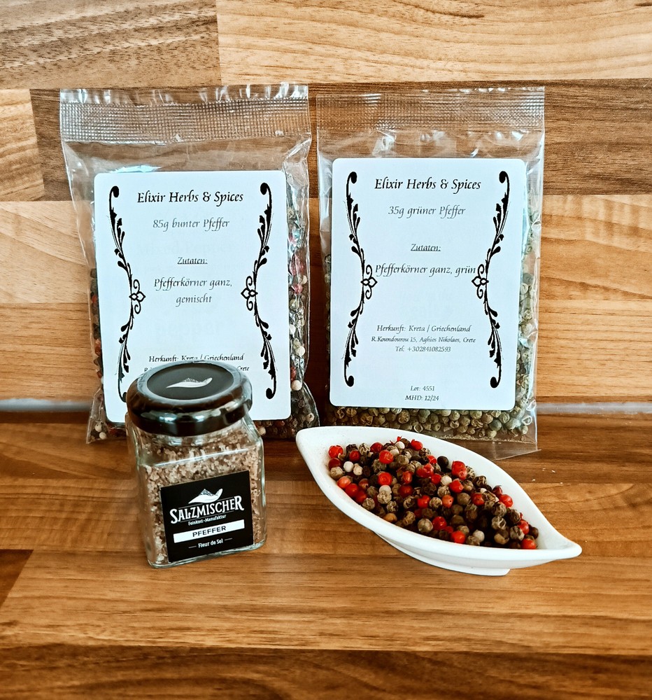 Culinary Gift Set Colorful And Green Pepper & Pepper Salt Elixir #94