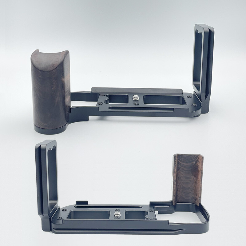 Wooden Vertical L Bracket for Nikon DF Camera Quick Release Plate Hand Grip