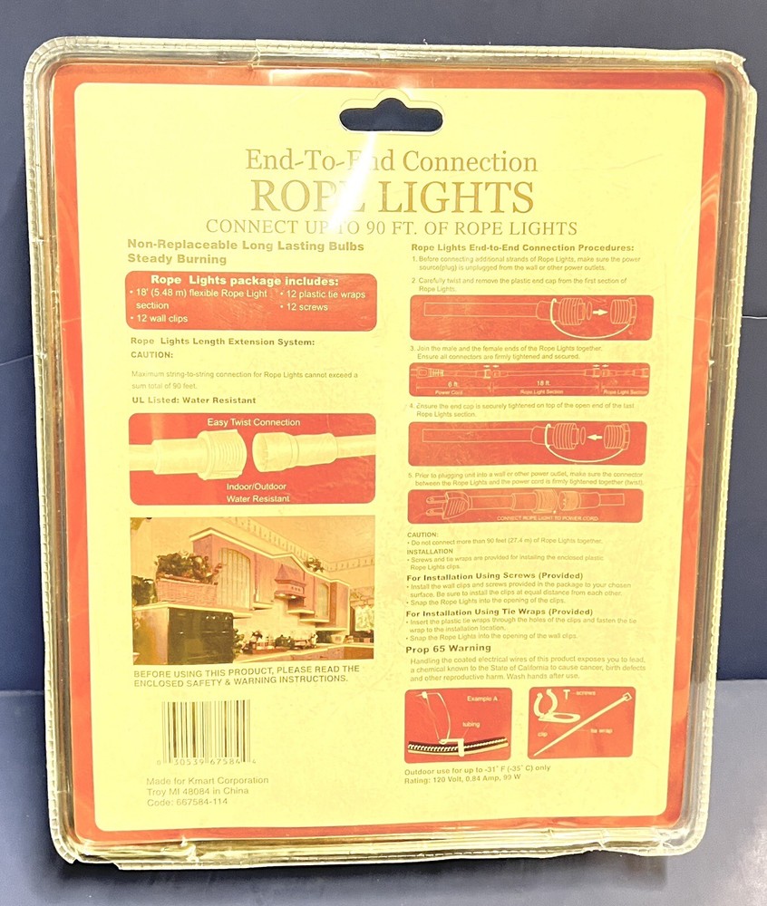 18' Red rope light