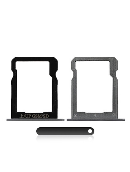 Replacement Sim Card + SD Card Tray Compatible For Huawei P7 (Black)