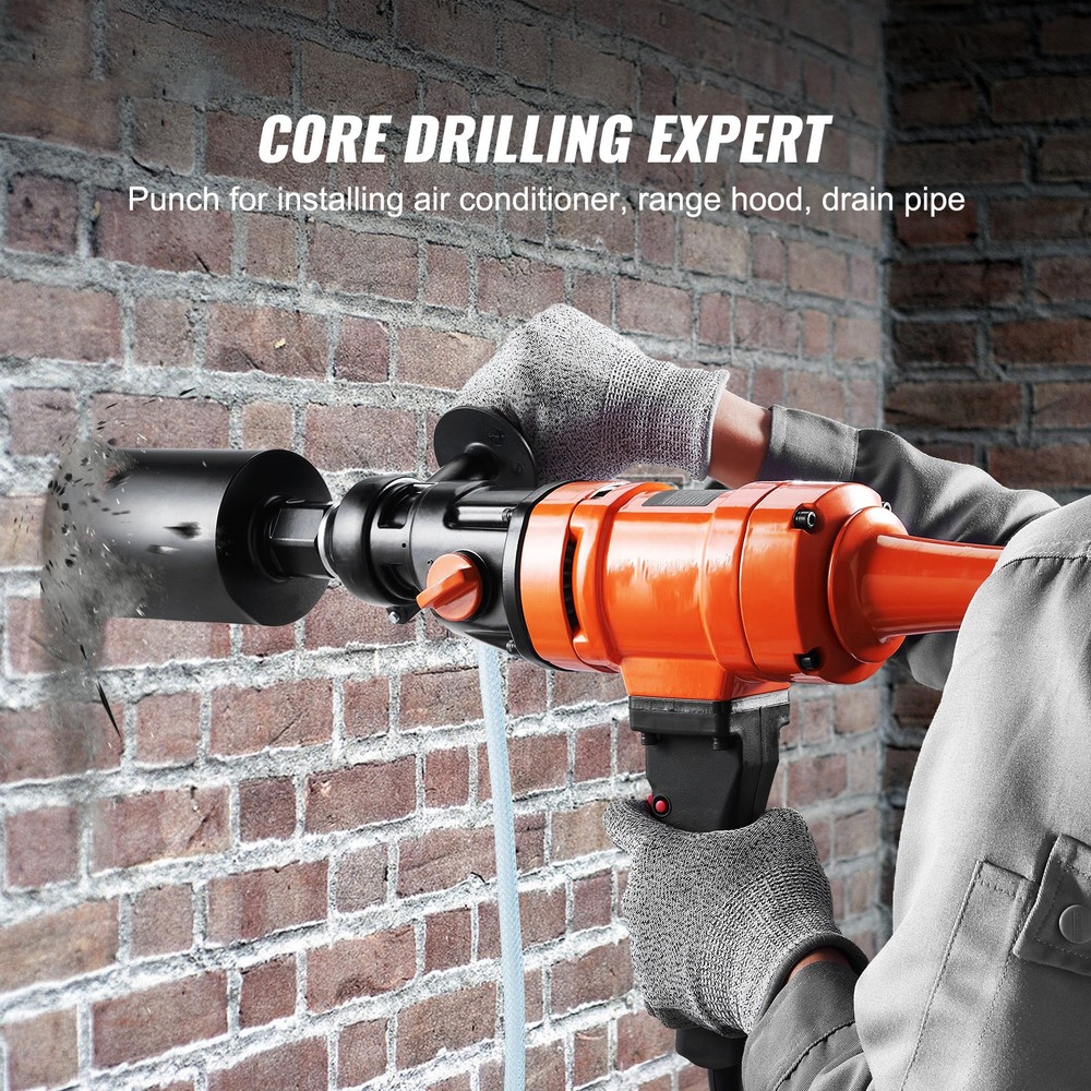 Diamond Core Drilling Machine, 4in Handheld Wet Concrete Core Drill Rig