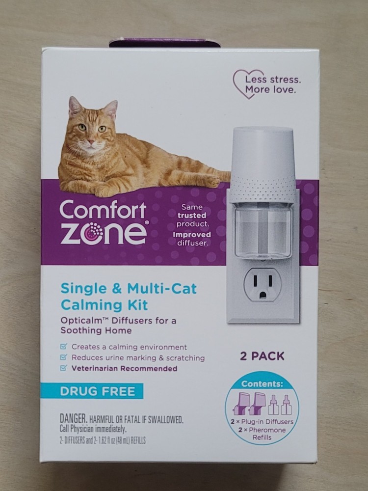 🐈Comfort Zone Single & Multi-Cat Calming Kit 1 Plug In & 1 Diffuser, mone Refil