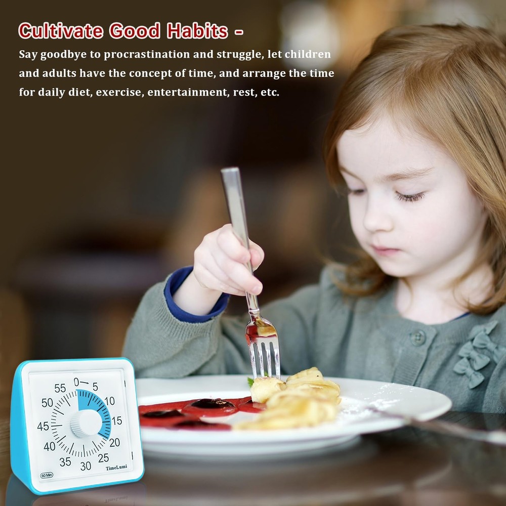 60-Minute Visual Timer for Kids, Time Management Tool Study Classroom Timer, ...