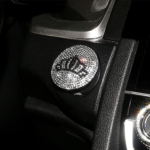 Bling Crown Push Start Button Cover, Car Engine Button Cover Bling Car Silver