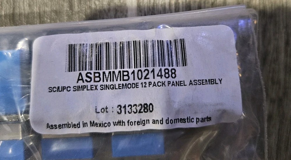 Loaded LGX Adapter Panel with 12x Simplex SC/UPC Singlemode - Black