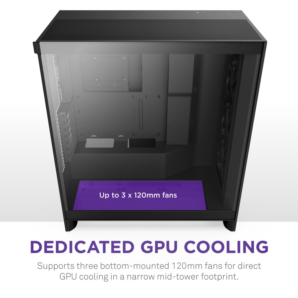 NZXT - H7 Flow 2024 Mid-Tower ATX Case - Black