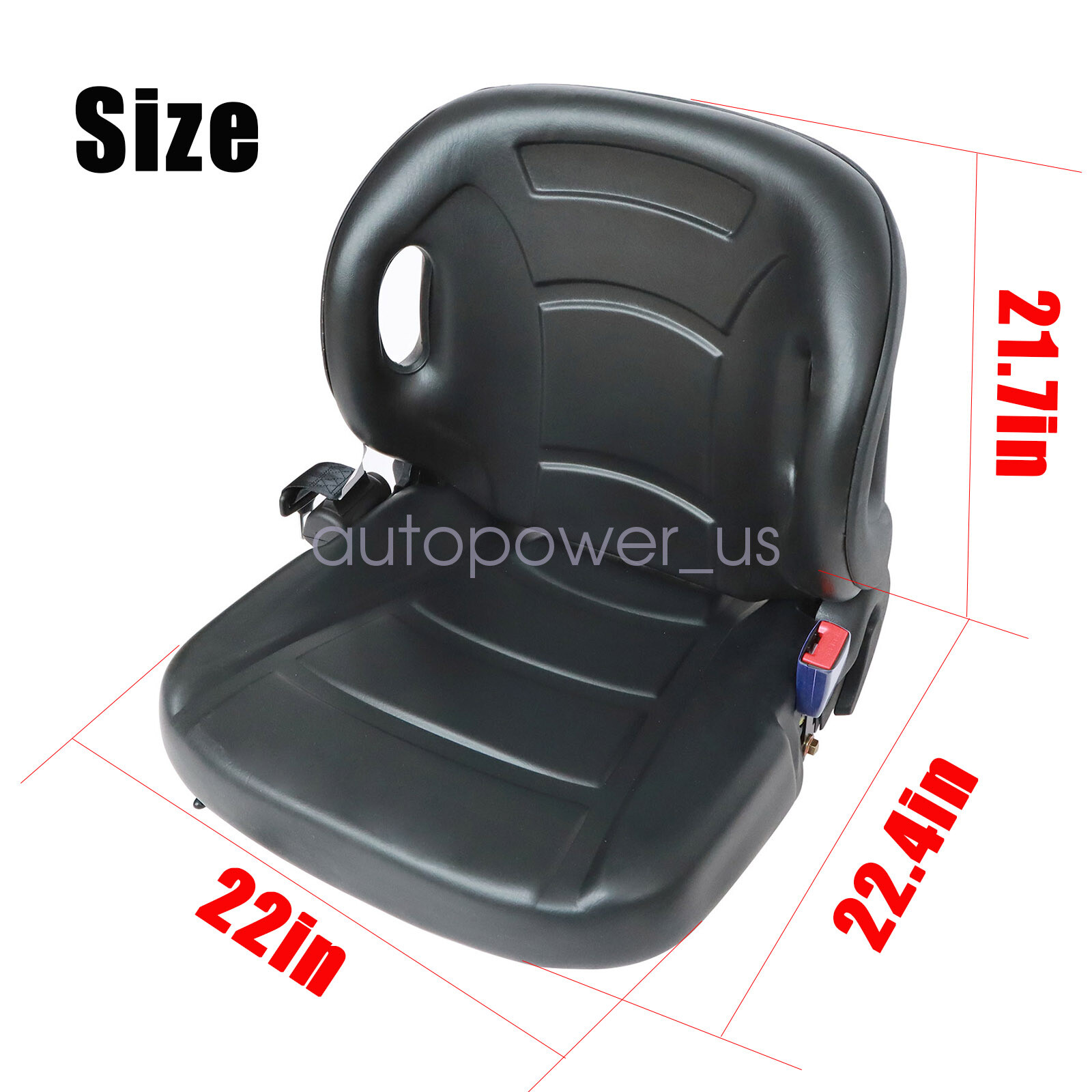 New For Toyota Forklift Seat With Seatbelt & Switch Adjustable Back Universal