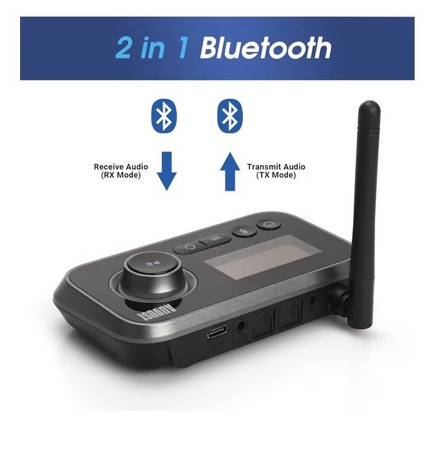 August MR280 Bluetooth 5.0 Transmitter Receiver TV Optical RCA NEW