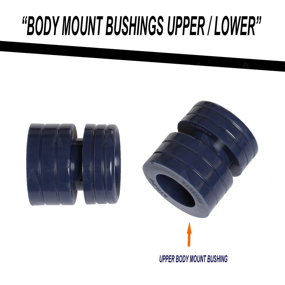 Complete Front & Rear Body Cab Mount Bushing Kit 12 pcs in High Grade Polyure...