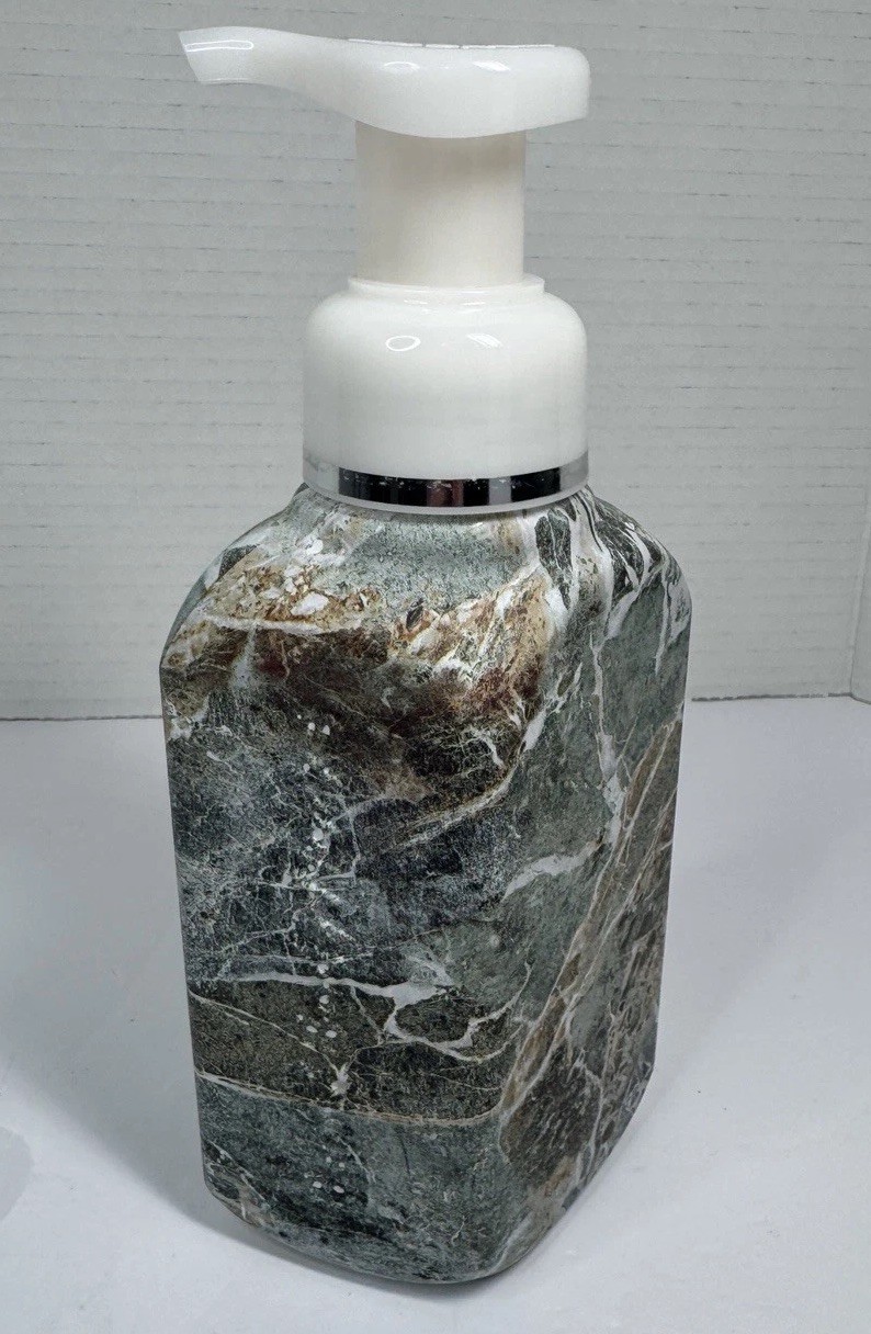 Bath & Body Works Green Mix Stone Foaming Hand Soap Dispenser Holder Pump