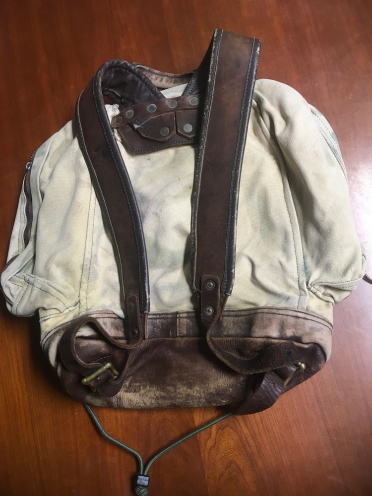 Duluth Pack Canvas Backpack Leather Straps USA Vintage