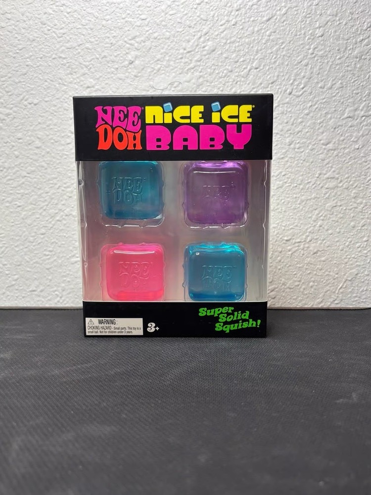 NeeDoh Nice Ice Baby Sensory Squish Cube Super Solid Stress Toy