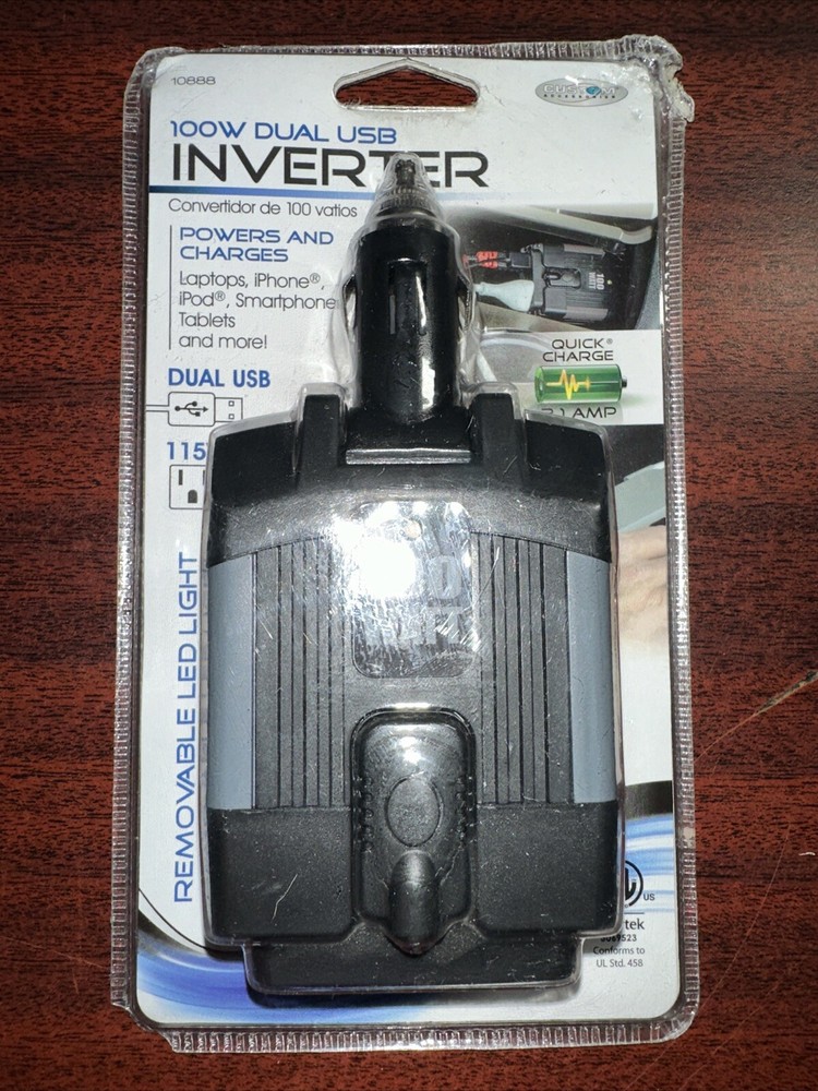 CUSTOM ACCESSORIES 100W DUAL USB INVERTER Damaged Packaging
