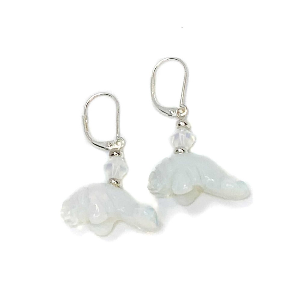 Opalite Manatee Earrings