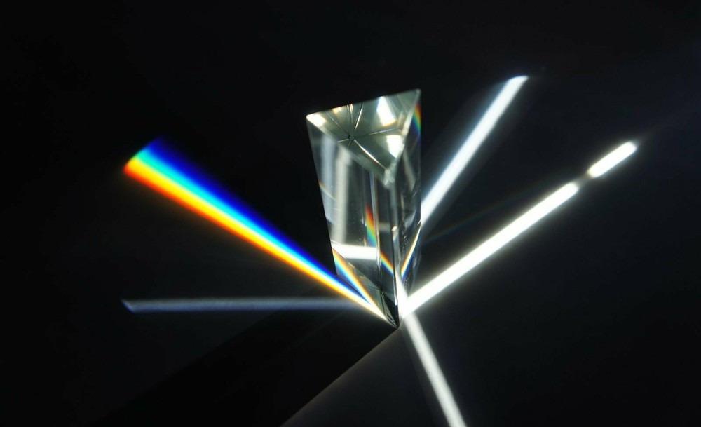 6in" 150mm Optical Glass Triangular Prism Teaching Light Spectrum Physics USA