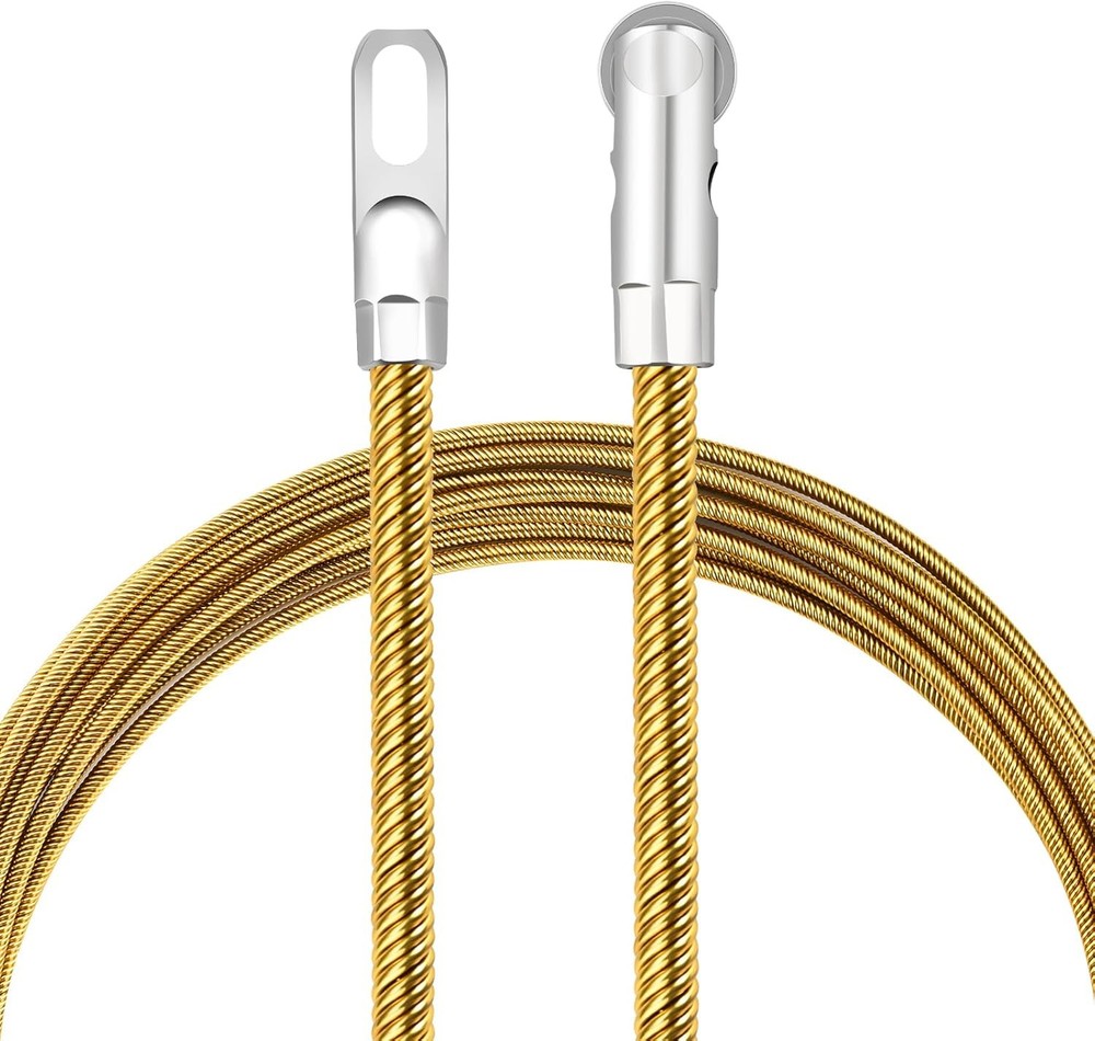 Fish Tape 25ft Wire Puller Running Electrical Wire Cable Pulley Head Spring, Hea