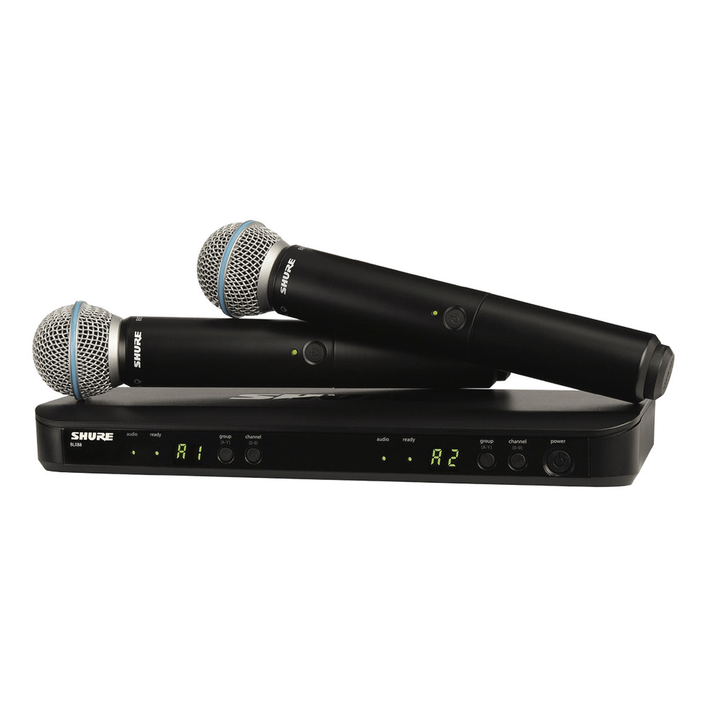 Shure BLX288/Beta58 Wireless Handheld Microphones (H9)