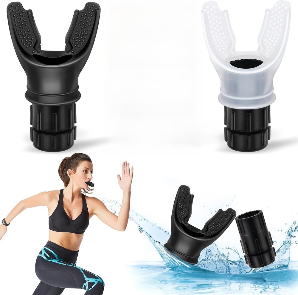 Breathing Exercise Device Lung Trainer Adjustable Silicone Respiratory Tool