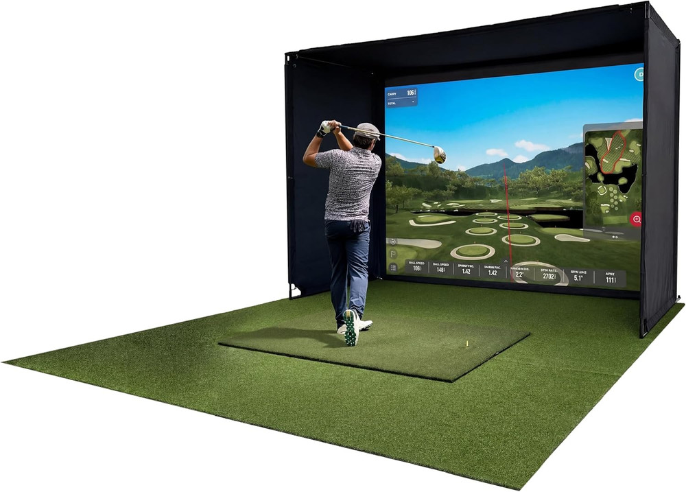 Golf Simulator Enclosure Kit –  10X8 Ft – Complete Frame + Enclosure + HD Impact