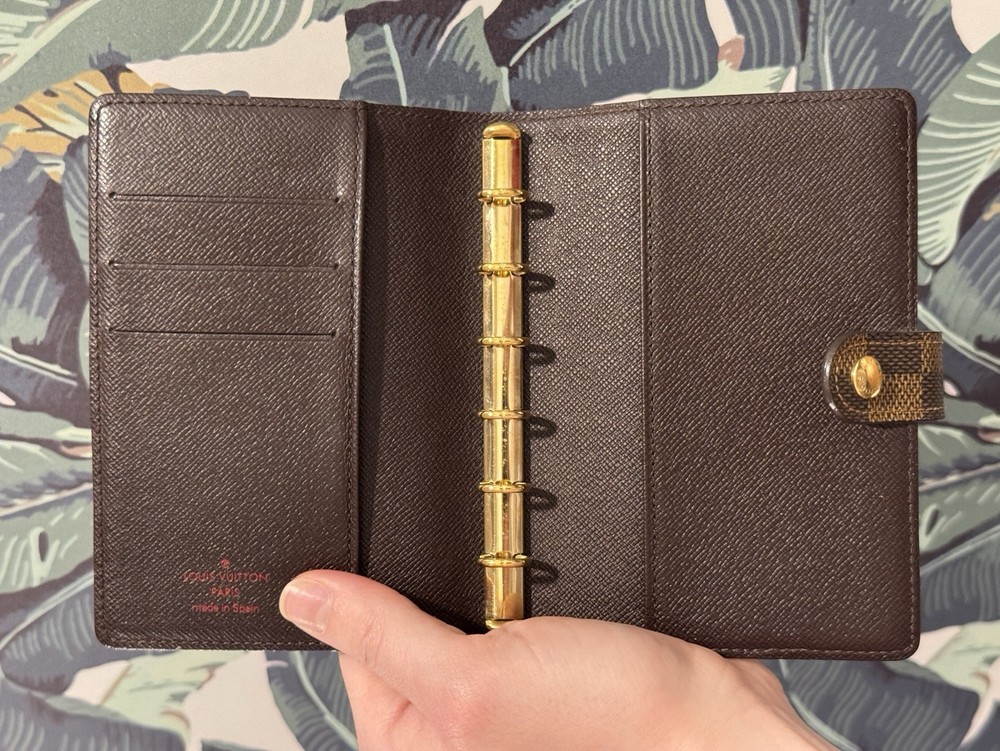 Louis Vuitton Damier Ebene Small Ring Agenda Cover
