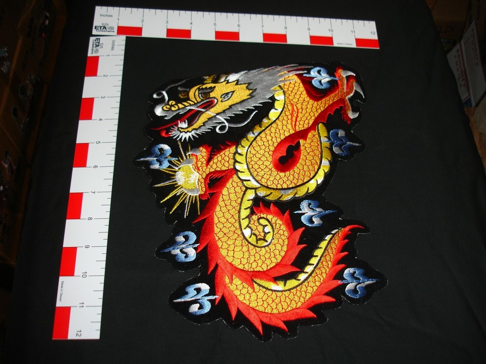Dragon Patch Green One very large one smaller matching