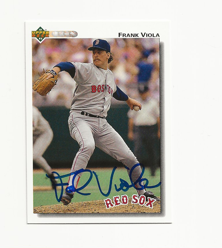 FRANK     VIOLA     RED   SOX     AUTOGRAPHED    CARD