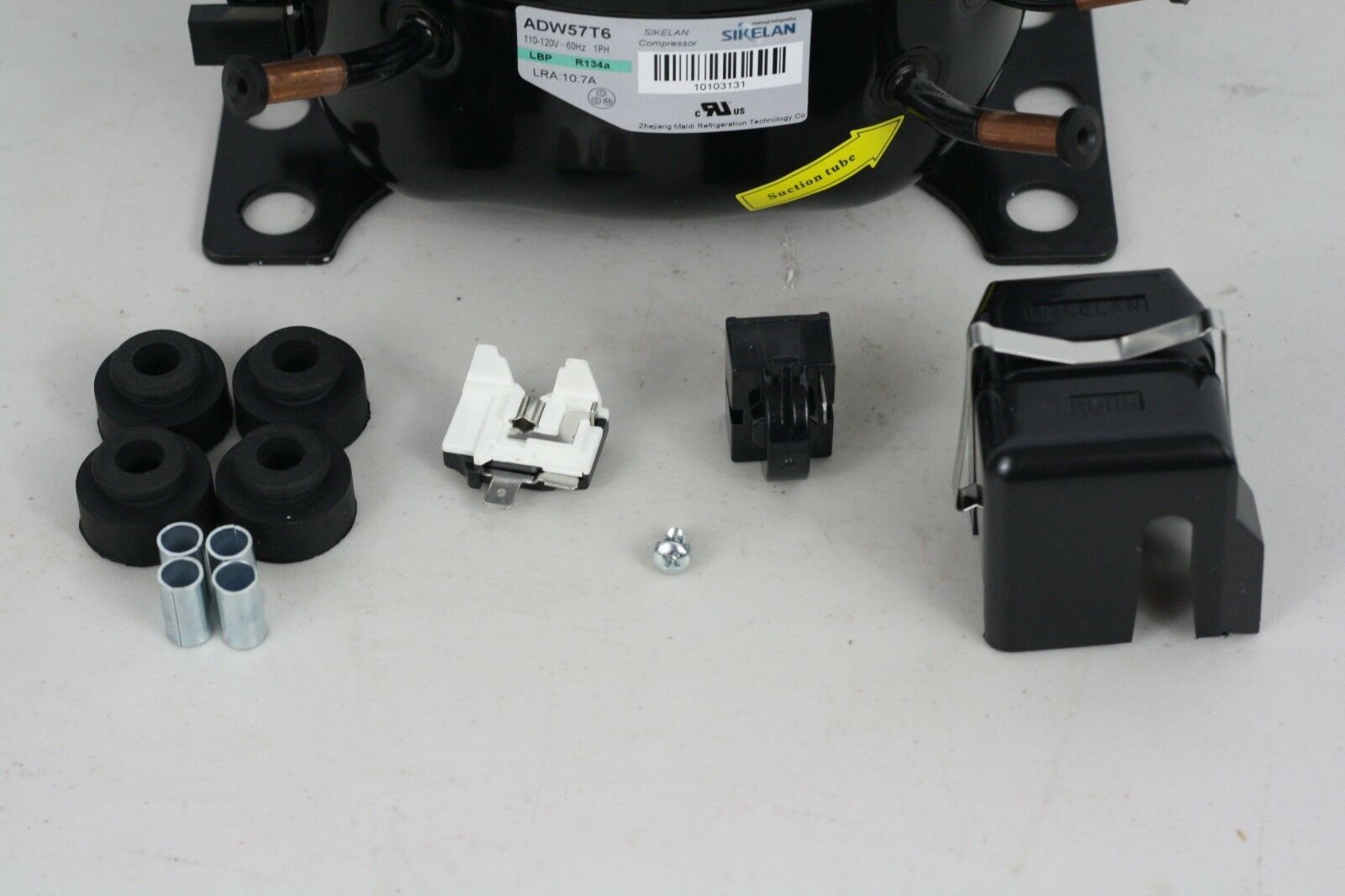 SIKELAN ADW57T6 REFRIGERATION COMPRESSOR 1/4 HP 546BTU 110-120V R134A 50-60HZ