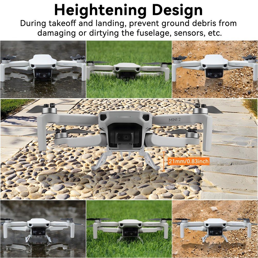 Foldable Drone Landing Gear – Quick-Release Extension for Mini 2 SE/Mini SE