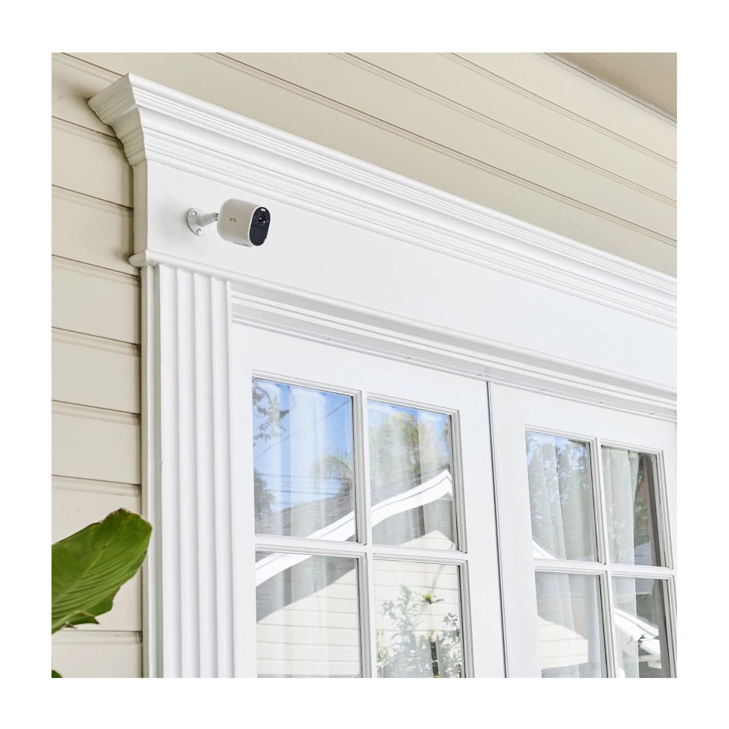 Arlo Essential Spotlight 4 Camera Security System with Solar Power Panel (White)