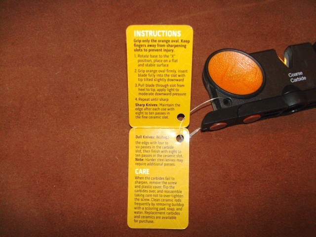 TWO-STAGE KNIFE SHARPENER WITH PIVOTING X BASE-NEW