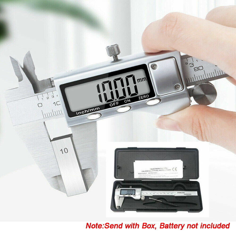 Digital Caliper Micrometer LCD Gauge Vernier Electronic Measuring Tool 6" 150mm